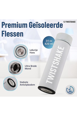 Lexroo Sıcak Soğuk Korumalı Termoslu Mama Ve İçecek Şişesi Beyaz 420 Ml