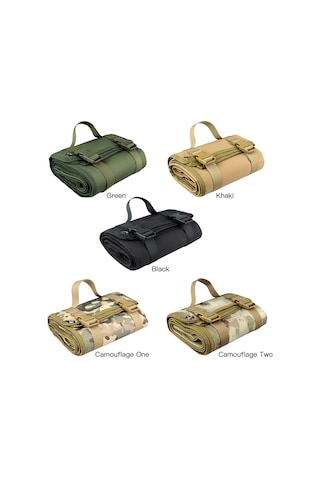 Lemestar Dış Mekan Su Geçirmez Mala Taşıma Matı - 900d Nilon, 200x75cm, Çadır/hiking İçin Dayanıklı, Kol Saati İle Taşınabilir, Rulo Haline Getirilebilir Haki