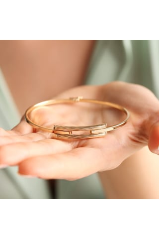 Altın Kaburga Kelepçe Iki Sıra Burgu Form N11.4809