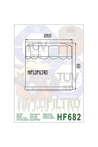 Benelli Trk 702 X Yağ Filtresi 23-24 Hiflo Hf 682