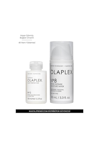 Olaplex No:8 Bond Intense Moisture Mask 100 ML + No:3 Repairs and Strengthens 100 ML