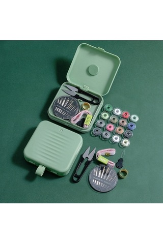 Flybuy Manyetik Dikiş Kutusu Seti - 21 Adet Araç - Ev/küçük - Mavi - 12.3x11x3.3 Cm Evde Kullanım İçin Mükemmel Dikiş Aleti Saklama Çözümü