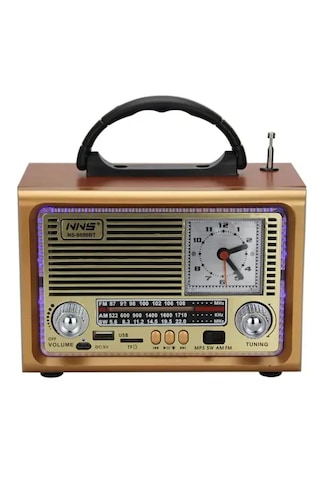 Comse 8890 LED Işıklı Taşınabilir Nostaljik Radyo