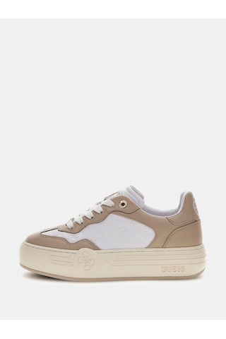 Guess Swole Deri Karışımlı Kadın Sneaker Ayakkabı Flpswofal12 Bej