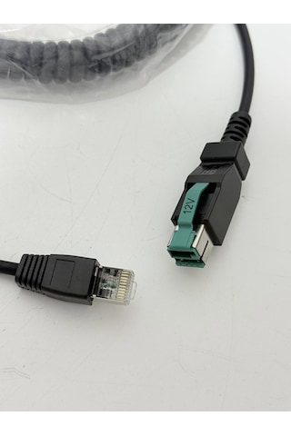 Rj45 Powered Usb Spiral Kablo 12v 1.5 Metre