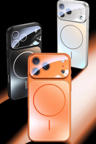 Apple Uyumlu   iPhone Mavi 13 Pro 17 Pro Max Görünüme Çeviren Kamera Koruma Magsafe Kılıf