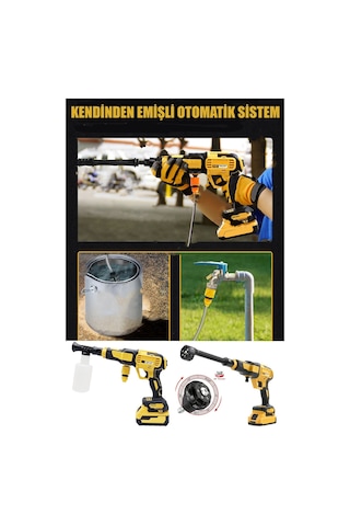 Staxx MKT911 21500WH Blmotor Çift Akülü Oto Araç Yıkama Tabancası