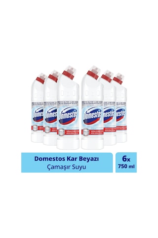 Domestos Yoğun Kıvamlı Çamaşır Suyu Kar Beyazı 6 x 750 ML
