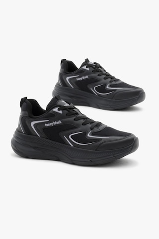 Tonny Black Nefes Alabilen Kumaş Faylon Taban Bağcıklı Unisex Siyah Spor Ayakkabı Tbals015 Siyah