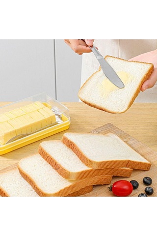 Kapaklı Tereyağı Kesici Saklama Kutusu Kapaklı Peynir Pişirme Saklama Kullanışlı Tereyağı Kabı Diğer