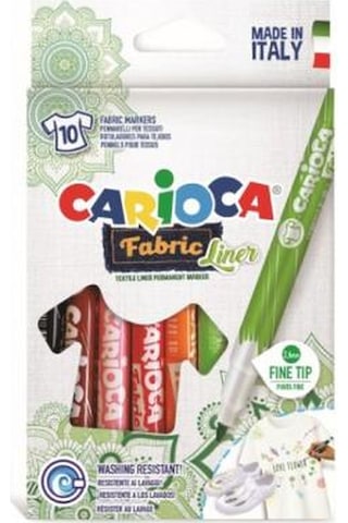 Carioca Keçeli Kumaş Boya Kalemi Fıne 10'lu N11.5963
