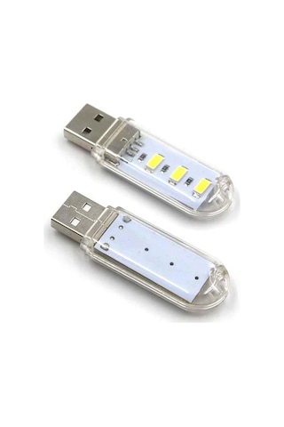 Taşınabilir Mini USB 3 LED Beyaz Lamba 5730 SMD Kamp Stick Led