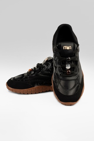 Tw Tonny White Newyork 034 Kadın Spor Aykı Su Geçirmez Ortopedik Taban Sneaker Günlük Yürüyüş Ayk Siyah