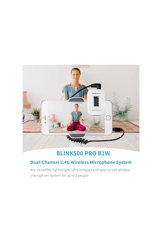Blink500 Pro B1w Kablosuz Yaka Mikrofonu Vlog, Saramonic 2.4ghz Çift Kanallı Stereo Mikrofon, Şarj Kutusu, Oled Ekran Ve Dslr, Video Kameralar, Telefonlar, Tabletler İçin 3,5 Mm Kulaklık Çıkışı İle