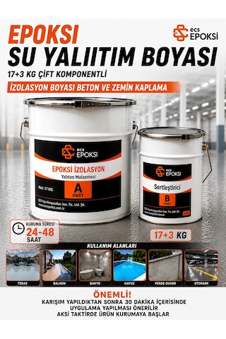 Su Yalıtım Boyası 20 Kg Çift Komponentli İzolasyon Boyası Beton ve Zemin Kaplama
