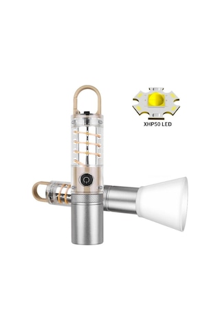 10w Zoomlu Led Powerbank Özellikli Şarjlı Kamp El Feneri