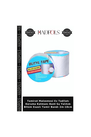 Tamirat Malzemesi Ev Tadilatı Koruma Katmanı Bant Su Yalıtım Bitüm Esaslı Tamir Bandı 2m-10cm