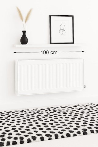 100 Cm Mat Beyaz Mdf Petek Üstü Raf Gizli Montaj Ahşap Duvar Rafı