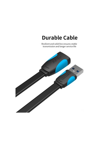 Maiyame Ventıon Usb 3.0 Uzatma Kablosu 2m Siyah - 5gbps Hızlı Veri Transferi, Evrensel Uyumlu, Sinyal Güçlendirici, Plug & Play