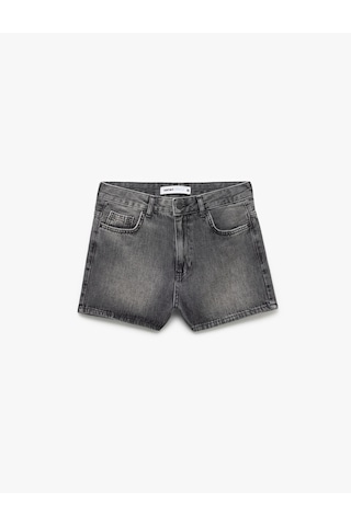 Koton Cepli Kesik Detaylı Pamuklu Denim Şort Antrasit 5sal40342md Antrasit