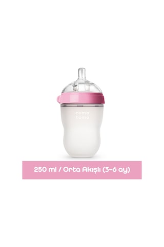 Comotomo Antikolik 3-6 Ay Silikon Biberon 250 ML - Pembe