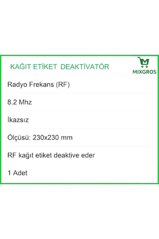 Kağıt Etiket Öldürücü Deaktivatör Rf Radyo Frekans İkazsız