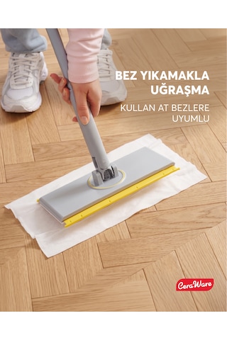 Home Care Pratica Click Mop Set El Değmeden Bez Tak Çıkar Kullan At ve Tüm Bezlerle Uyumlu