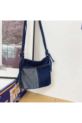 Dachuang Kadınlar İçin Kot Crossbody Çantaları, Gündelik Ve İş Kullanımı İçin Çatışan Renkle Büyük Kapasiteli Kare Çapraz Gövde Çantası Çok Renkli