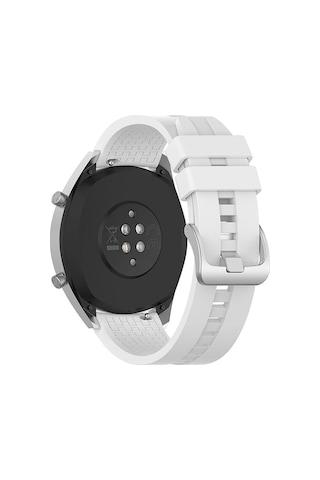 Samsung Galaxy Uyumlu   Watch 4 Bluetooth 40 Mm Kordon 20mm Klasik Silikon Kordon Metal Tokalı K23