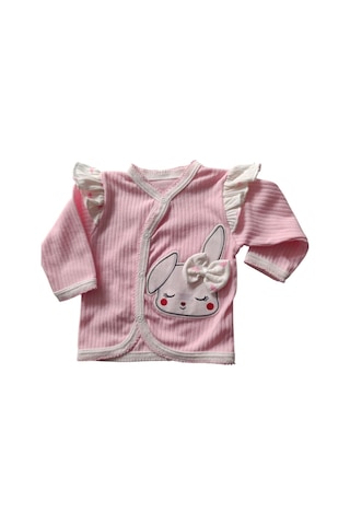 Kız Bebek Zıbın, Hastane Çıkışı Çocuk Penye Tavşanlı 3 Lü Set Pembe