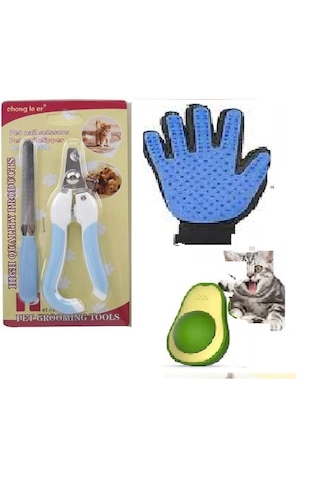 Kediler İçin Tırnak Makası Tüy Toplama Eldiveni Ve Avokada Catnip