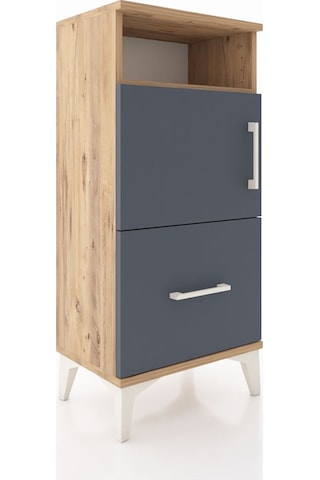 Arges Komodin 2 Raflı Tek Çekmeceli 2 Kapaklı 44x30x96 Çam-an... Çam