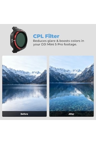 Freewell Djı Mini 5 Pro İçin Cpl Filtresi - Yansımaları Azaltmak Ve Renkleri Artırmak İçin Polarize Edici