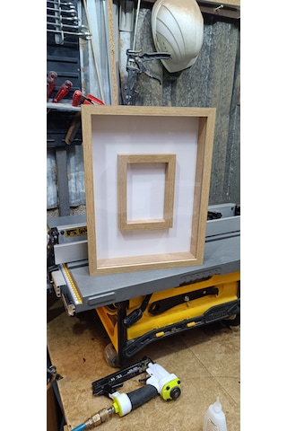 Çiçek Çerçevesi Gelin Çiçeği Çerçevesi 40x30 Meşe Plastik Cam