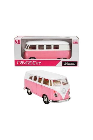 1:32 Rmz City Pembe Serisi Die Cast Model Araba - Volkswagen T1 Transporter