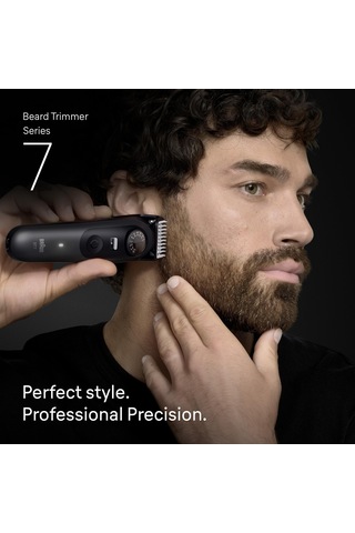 Braun Beard Trimmer Series 7, Erkek Elektrikli Sakal Kesme Makinesi, 6 Aksesuarlı, Ultra Keskin Problade Bıçak, 120 Dakika Pil Ömrü, Kablosuz Sakal Tıraş Makinesi, 40 Boy, Su Geçirmez, Bt7520, Mavi
