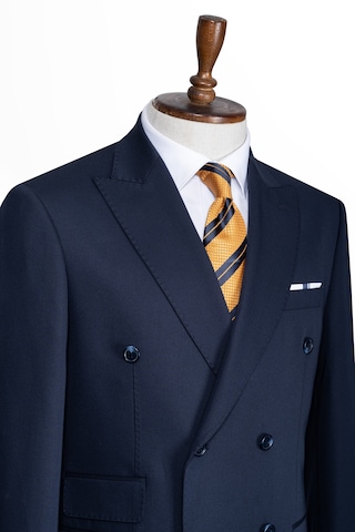 İlayda Emir Luxury, İtalyan Kesim,slim Fit, Kruvaze, Erkek Takım Elbise Antrasit - Lacivert