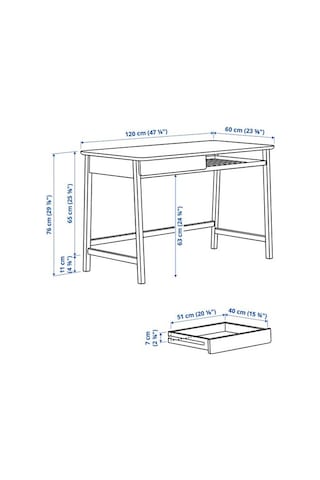 Ikea Beteshäst Çalışma Masası, Açık Bambu, 120x60 Cm