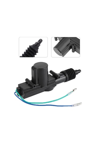 Yuntech01 12v Dc Otomobil Kapı Kilidi Aktüatörü - 2 Telli Motor, Su Geçirmez, Yüksek Dayanıklı Plastik, Tam Teçhizat Setiyle Siyah