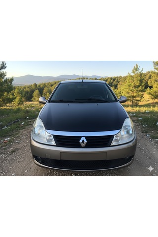 Renault Symbol 2006 2008 Tam Kaput Maskesi Mat Siyah Suni Deri, Şık Ve Koruyucu Tasarım 1 Adet