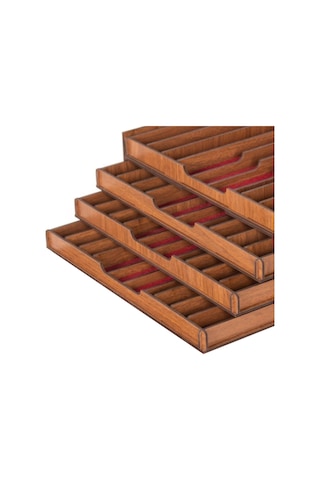 Hediyelik Tesbihlik Mdf Tesbih Kutusu - Ahşap 4 Katlı Tesbihlik 40'lı
