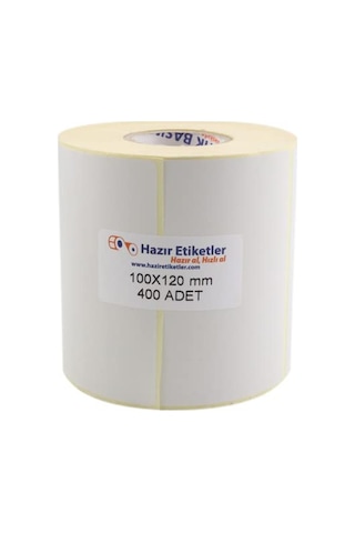 Al Hızlı Al Kargo Etiketi Eko Termal Etiket 100mm X 120mm Ruloda 400 Adet 40mm Çapında Direk Termal Transfer Etiketi 1