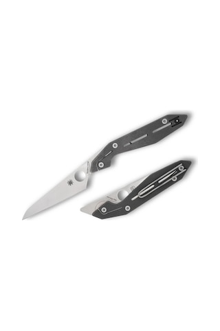 Spyderco Nand Titanium M398 Plainedge Kamp Çakı Gri