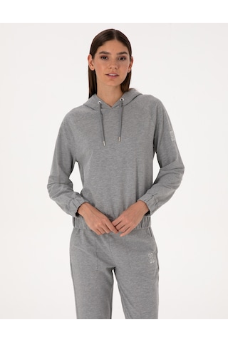 Pierre Cardin Kadın Gri Melanj Sweatshirt 50312020-vr086