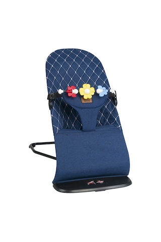 Mamma Smile Cotton Sallanır Üç Kademeli Ana Kucağı Oyuncak Aparatı Ve Seyahat Çantası Koyu Mavi