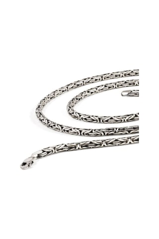 925 Ayar Gümüş Yuvarlak Kral Zincir Erkek Kolye 2,5 Mm Kalınlık