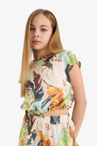 DeFacto Kız Çocuk Desenli Kısa Kollu Bluz D8597A825SMGN549