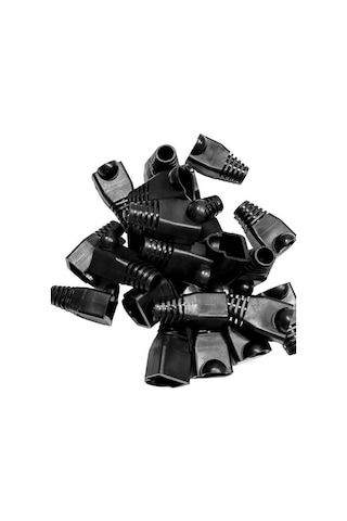 Siyah Cat5 Kılıf Siyah Cat6 Kılıf Rj45 Koruma Kılıfı Siyah 100 Adet