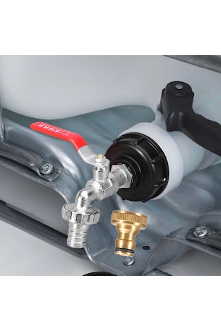 Suntek Ibc Tote Tank Adaptörü, Bahçe Hortumu Pirinç-nozul