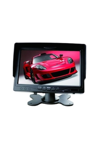 7" İnç Ayaklı Araç İçi Monitör Hd Led Panel Çift Kamera Girişli Vites Tetiklemeli Vga Ve Ses Girişli 12v-24v Twogo Go-1710
